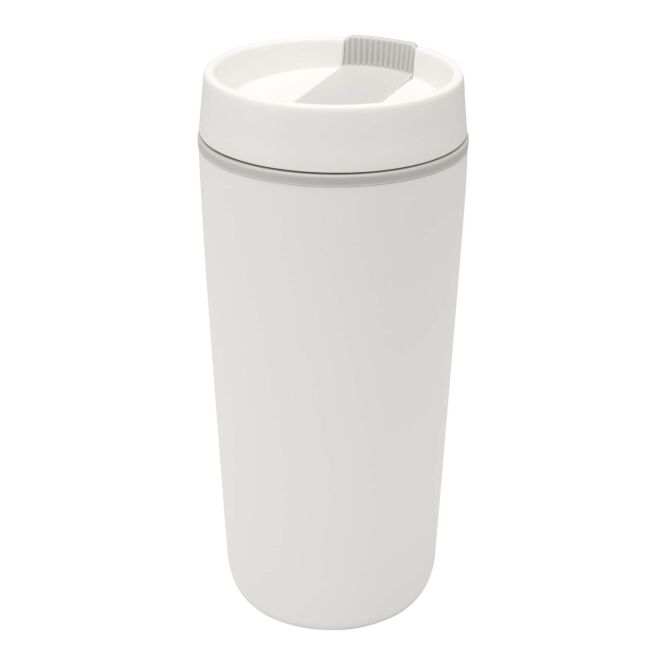 Werbeartikel Sedona 480 ml Becher mit Express-Gravur – Weiss – doppelwandiger Thermobecher für Büro und unterwegs
