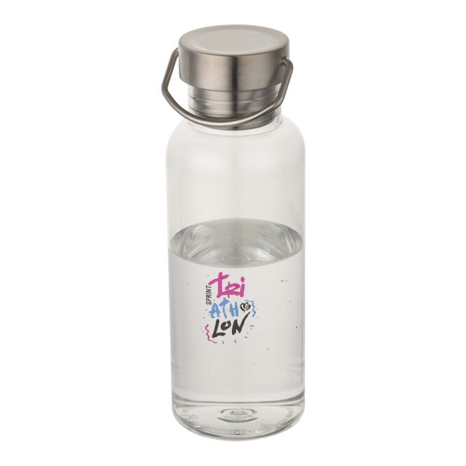 Kundengeschenk Thor 600 ml Trinkflasche mit Express-Druck – Weiß – nachhaltige RPET-Flasche für Büro und Business