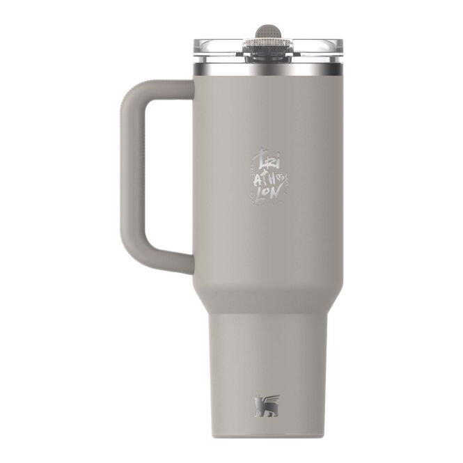 Firmengeschenk Stanley Quencher ProTour 1180 ml mit Express-Gravur – Grau – auslaufsicherer Edelstahlbecher für Mitarbeiter