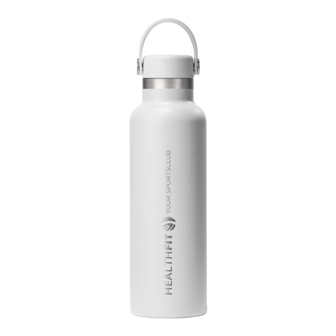 Firmengeschenk Hydro Flask Standard Mouth – weiss – mit 48h Express-Druck 621 ml vakuumisoliert auslaufsicher für das Mitarbeiter-Onboarding