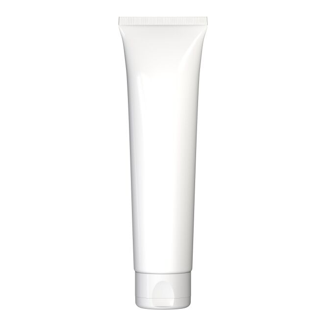Werbeartikel Sportgel 100 ml mit vollflächigem Logodruck – Weiß – aktivierendes Massagegel für Büro und Sport