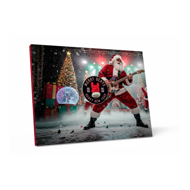 Firmengeschenk KLETTinis Adventskalender Naps Eco – adventskalender – mit bedrucktem Etikett 24 Schoko-Naps als Weihnachtsgeschenk für Mitarbeiter