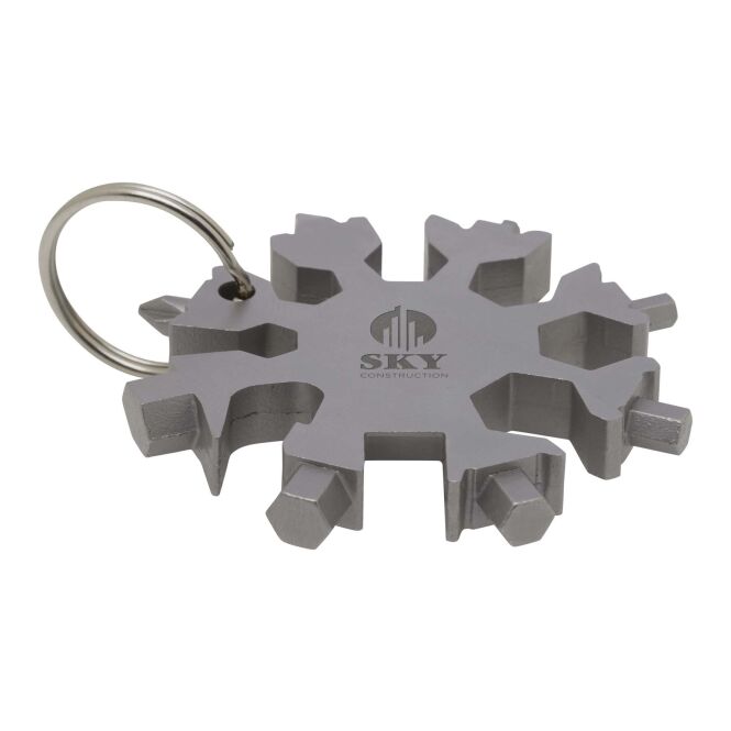 Werbeartikel Task Multitool mit Express-Gravur – Silber – robustes 8-Funktionen-Werkzeug aus Edelstahl für Firmen und Handwerk