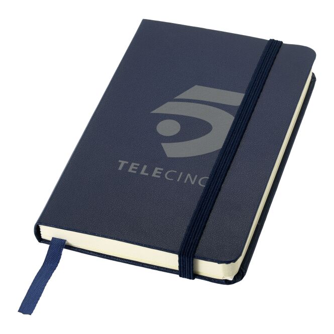 Kundengeschenk Classic Notizbuch A6 – navy – mit Logo geprägt 48h Express-Prägung für den Büroalltag