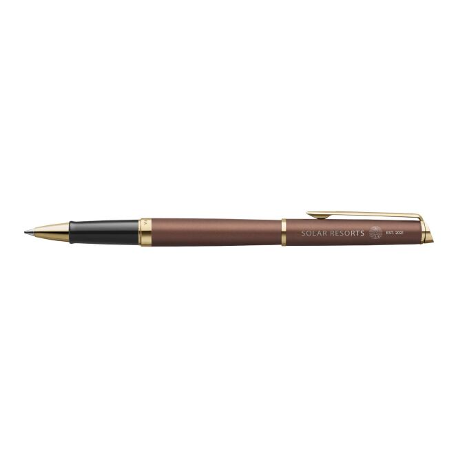 Premium-Werbeartikel Waterman Hemisphere Tintenroller – kupfer – mit Gravur 48h Express-Gravur schwarz schreibend für Konferenzen