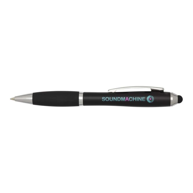Streuartikel Nash RCS Stylus Kugelschreiber – schwarz – mit Logo bedruckt 48h Express-Druck blau schreibend Drehkugelschreiber nachhaltig