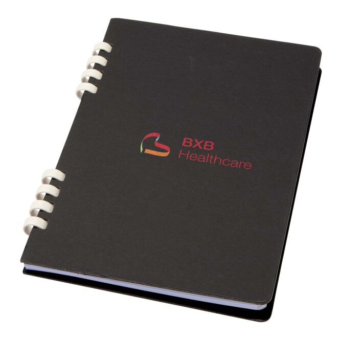 Firmengeschenk Notizbuch Fil A5 – schwarz – mit 48h Express-Werbedruck 60 Blatt 70g/m² RCS-Recyclingpapier nachhaltiges Journal