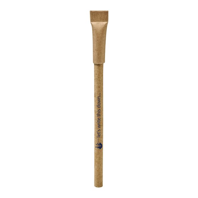 Mitarbeitergeschenk Kugelschreiber Asilah – natur – mit 48h Express-Werbedruck 1000m Schreiblänge aus Recyclingpapier nachhaltiges Schreibgerät für
