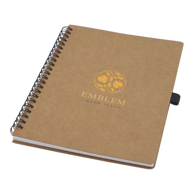 Firmengeschenk Notizbuch Cobble A5 – natur – mit 48h Express-Werbedruck, 100% holzfreies Steinpapier, wasser- & reißfestes nachhaltiges Journal
