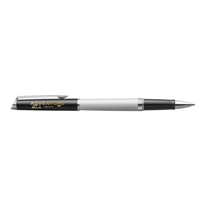 Premium-Werbegeschenk Waterman Hemisphere Tintenroller mit Express-Gravur – Weiss-Schwarz – exklusives Schreibgerät für das Büro