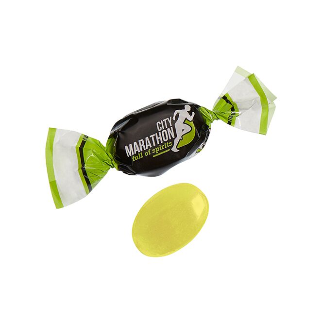 Werbeartikel DEXTRO ENERGY* Bonbons – mit dextrosefüllung und vitamin c – mit Logo bedruckt als Streuartikel für Messen und Events