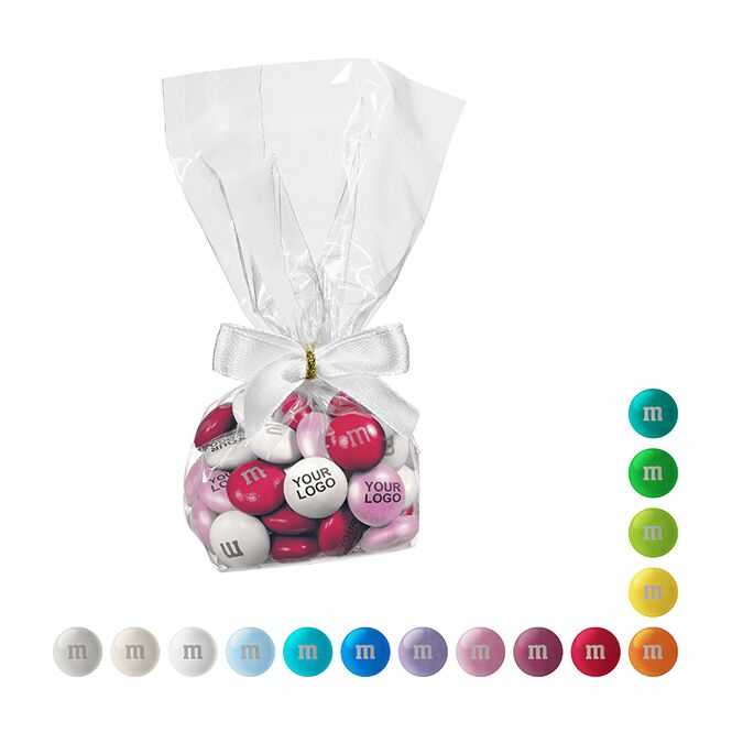 Werbeartikel M&M'S Schokolinsen mit Logodruck 40 g – Süßigkeiten als Firmeneventbedarf