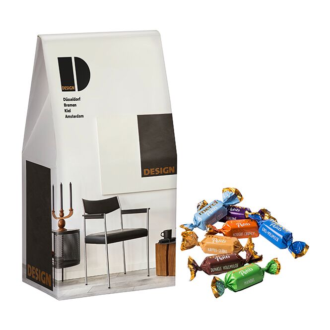Werbeartikel merci Petits Maxi-Promo-Pack – mit schokolade – inkl. Werbeaufdruck, ideal als Firmengeschenk für Geschäftspartner und Kunden