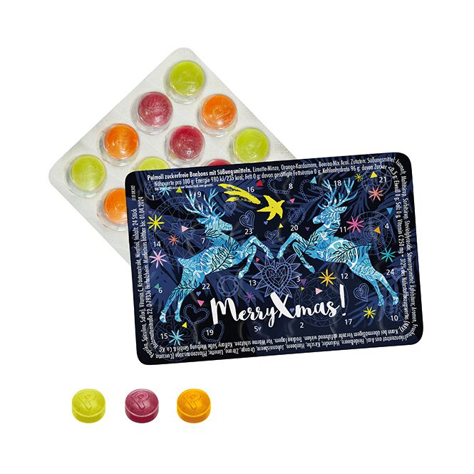 Firmengeschenk Pulmoll Adventskalender Standard – adventskalender – inkl. Werbeaufdruck als Weihnachtsgeschenk für Kunden und Partner