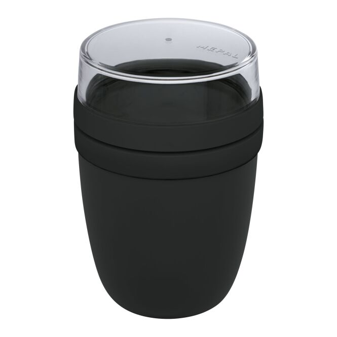 Kundengeschenk Ellipse Lunchpot mit Express-Druck – 700 ml BPA-frei – Kohle – praktischer Speisebehälter für die Büroverpflegung