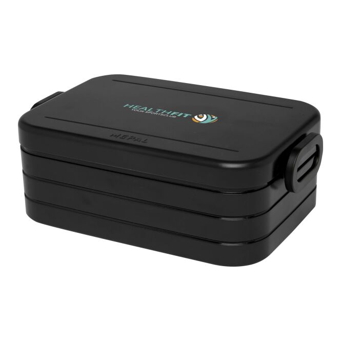 Firmengeschenk Take-a-break Lunchbox Midi mit Express-Druck – 900 ml – Charcoal – BPA-freie Brotdose für Büro und Mitarbeiterverpflegung