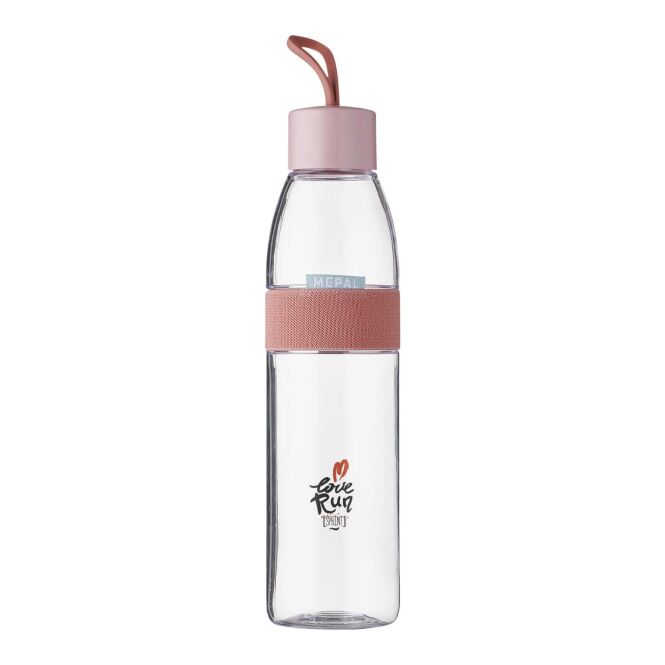 Mitarbeitergeschenk Trinkflasche Mepal Ellipse – rosa – mit 48h Express-Druck, 700ml, auslaufsicher, langlebige Wasserflasche