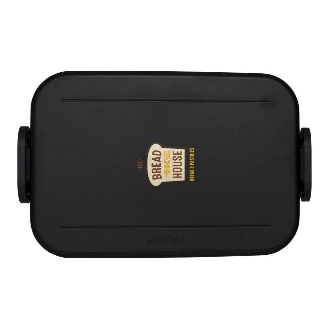 Mitarbeitergeschenk Mepal Take a Break XL mit Express-Logodruck – 2000 ml – Schwarz – Brotdose für Büro und Kantine