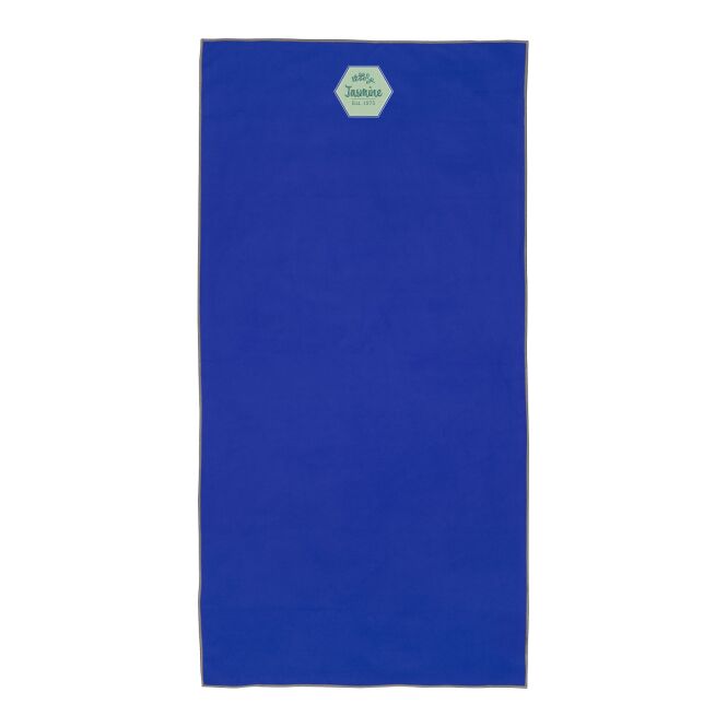 Werbeartikel Pieter Sporthandtuch 50x100 cm mit Express-Logodruck – Royalblau – schnell trocknendes Fitnesszubehör für Unternehmen