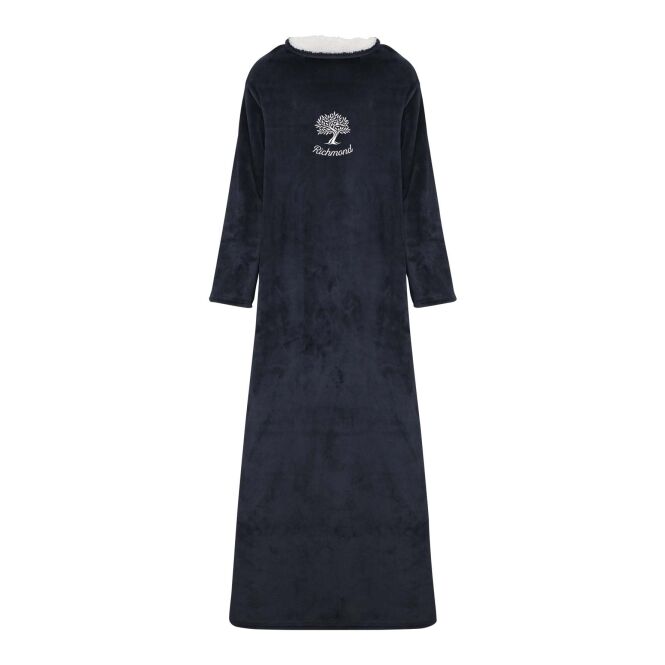 Kundengeschenk Altura Decke mit Ärmeln – navy – mit Logo bedruckt 135x180cm nachhaltig für das Sommerfest und Messen & Promotion