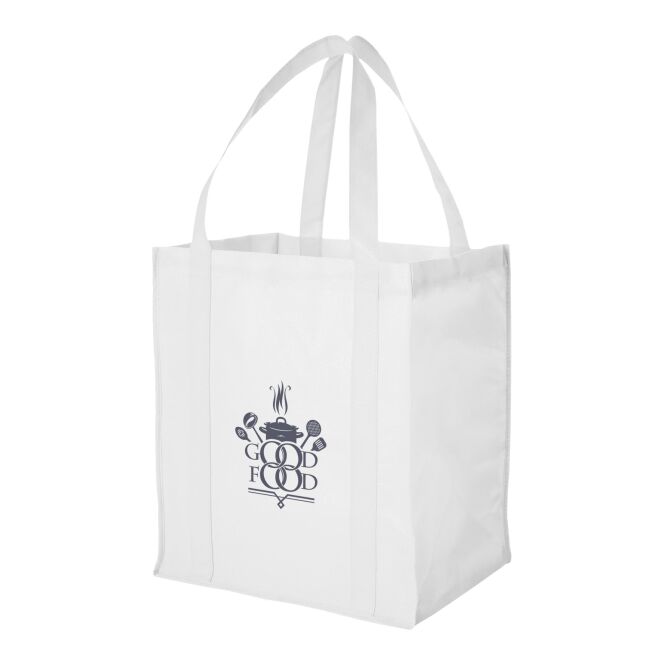 Streuartikel Non Woven Tasche Liberty – weiß – mit individuellem Logodruck und 48h Express-Druck lange Henkel günstige Werbetasche für Events