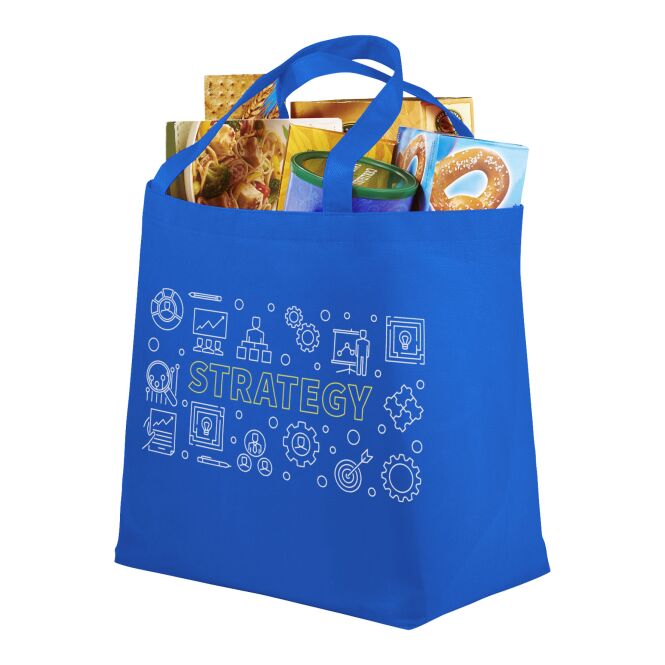 Streuartikel Non-Woven Tasche Maryville – royalblau – mit individuellem Logodruck 48h Express 80 g/m² leichte Stofftasche für Promotion-Aktionen
