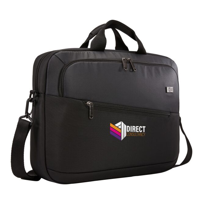 Firmengeschenk Propel Laptop-Aktentasche 15,6 Zoll mit Express-Logodruck – Schwarz – professionelle Businesstasche für Büro und Reisen