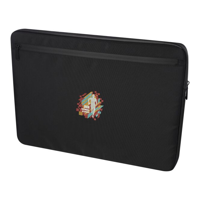 Firmengeschenk Rise Laptophülle 15,6 Zoll mit Express-Logodruck – Schwarz – nachhaltiges IT-Zubehör für Mitarbeiter und Business
