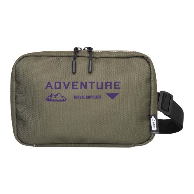 Werbeartikel Roam Kulturtasche mit Express-Logodruck – Grün – modulare Tasche für Business-Reisen und Outdoor-Events