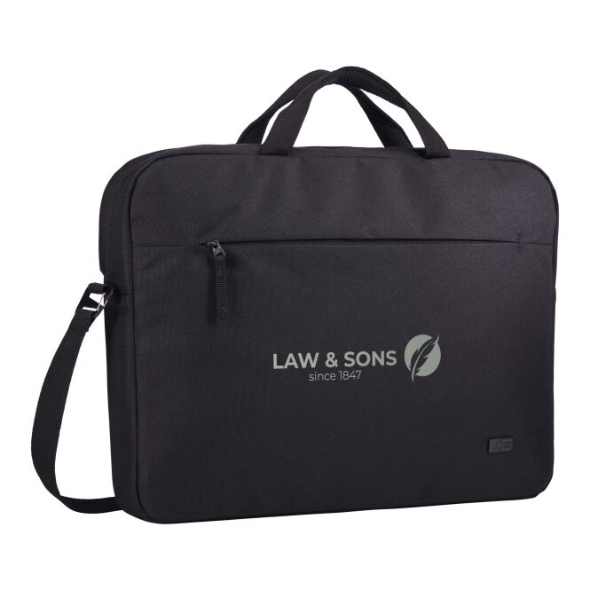 Firmengeschenk Case Logic Invigo 15,6 Zoll Laptoptasche mit Express-Druck – Schwarz – nachhaltiges IT-Zubehör für Büro und Business