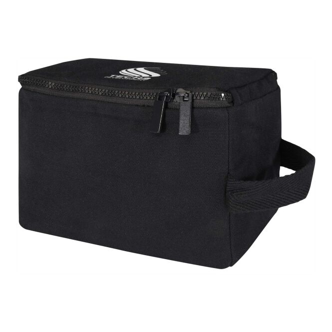 Premium-Werbeartikel Kosmetiktasche Pack 500 – schwarz – mit 48h Express-Druck geräumiger Kulturbeutel aus nachhaltigem Recyclingmaterial