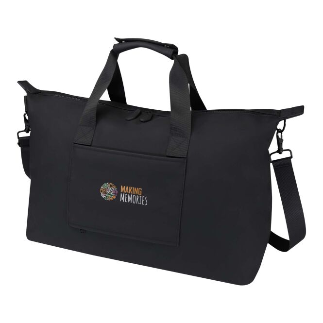 Firmengeschenk Turner Laptop-Reisetasche mit Logo bestickt – 15,6 Zoll – Schwarz – nachhaltiges Reisegepäck für Geschäftsreisen