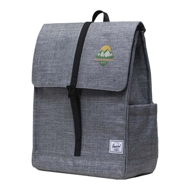 Mitarbeitergeschenk Rucksack Herschel City – heather grau – mit 48h Express-Druck 16 l nachhaltiger Daypack für das Mitarbeiter-Onboarding