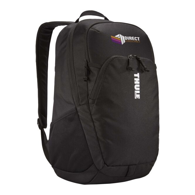 Mitarbeitergeschenk Thule Achiever Laptop-Rucksack mit Express-Logodruck – Schwarz – hochwertiger Business-Rucksack für Büro und Dienstreisen
