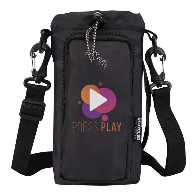 Premium-Werbeartikel Tasche Trip Aware™ 2l – schwarz – 48h Express-Logodruck 290D-rPET Aware™-Tracer 2l nachhaltiges Accessoire