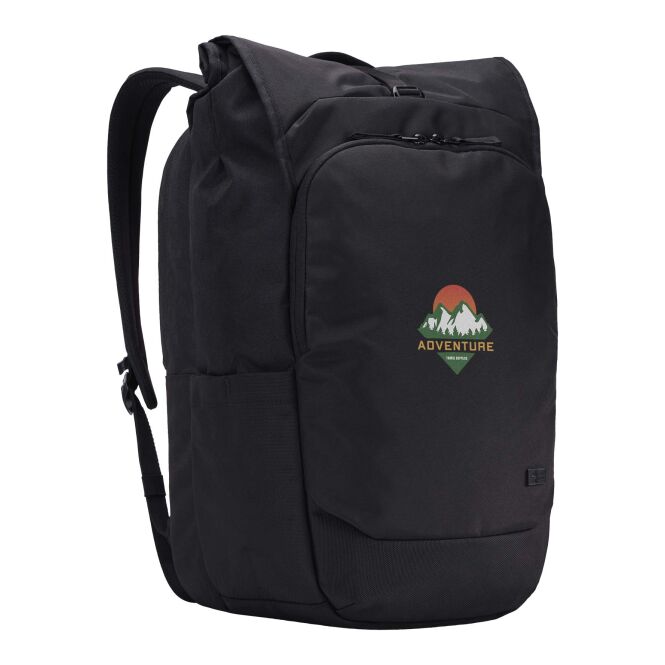 Mitarbeitergeschenk Case Logic Variate 17 Zoll mit Express-Logodruck – Schwarz – nachhaltiger Laptop-Rucksack für Büro und Dienstreisen