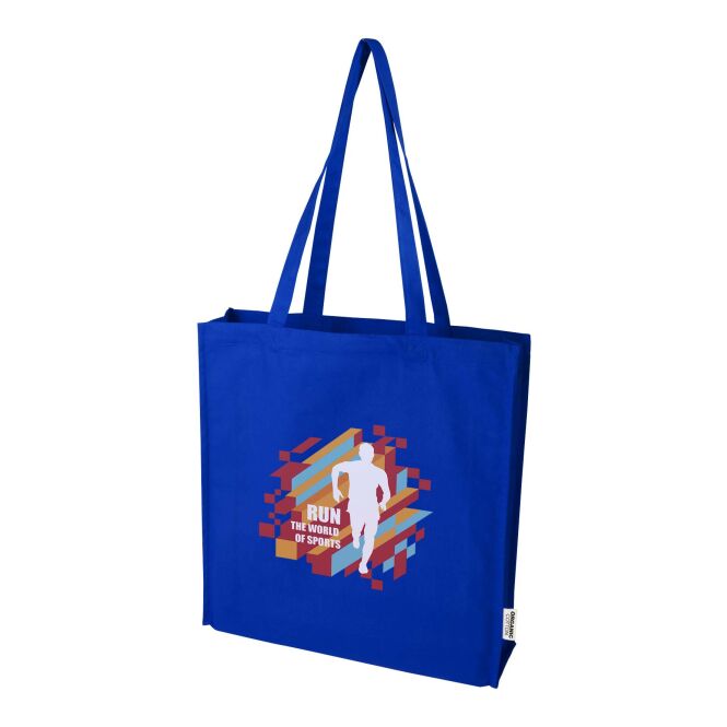 Kundengeschenk Odisha Tragetasche – royalblau – mit individuellem Logodruck & 48h Express 180 g/m² Bio-Baumwolle nachhaltiger Jutebeutel