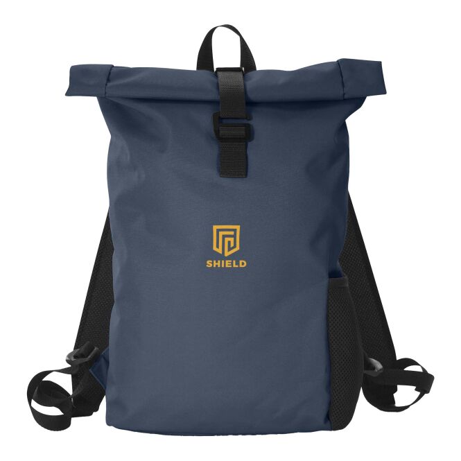 Mitarbeitergeschenk Rucksack Citizen Green Vanguard – navy – mit 48h Express-Druck aus rPET 58x37x9,5cm moderner Tagesbegleiter