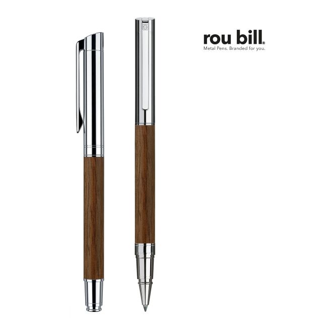 Firmengeschenk Senator Rollerball Tizio mit Lasergravur – Silber – hochwertiges Schreibgerät für Messen und Büro