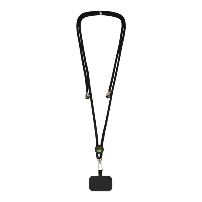 Giveaway Schlüsselband Kubi – schwarz – mit 48h Express-Druck 160 cm mit Metallschnalle für Smartphones als Lanyard für Events