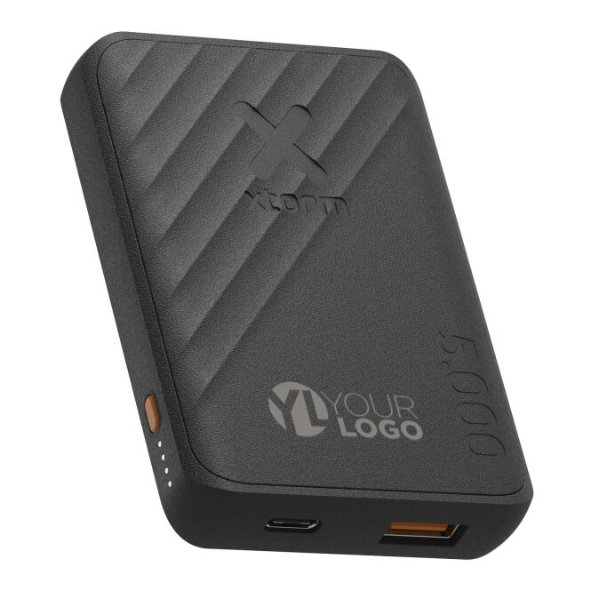 Firmengeschenk Xtorm Go2 Powerbank mit Express-Gravur – 5000 mAh FastCharge – Schwarz – leistungsstarke Ladetechnik für Büro und Kunden