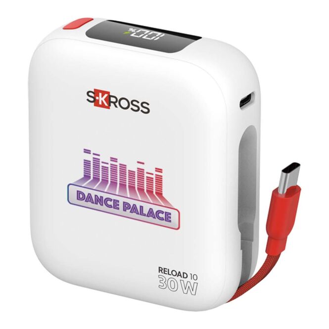 Firmengeschenk Powerbank SKROSS® Reload 10.000 mAh – anthrazit – mit Logo bedruckt 48h Express-Druck 30W USB-C für das Mitarbeiter-Onboarding