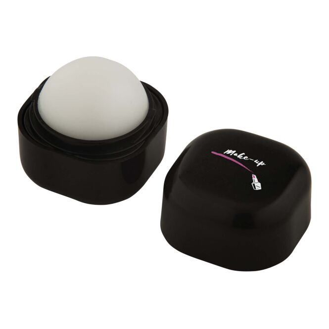 Werbeartikel Ester Lippenpflege mit Express-Druck – Schwarz – pflegender Lippenbalsam mit LSF 15 für Kosmetik und Wellness im Büro