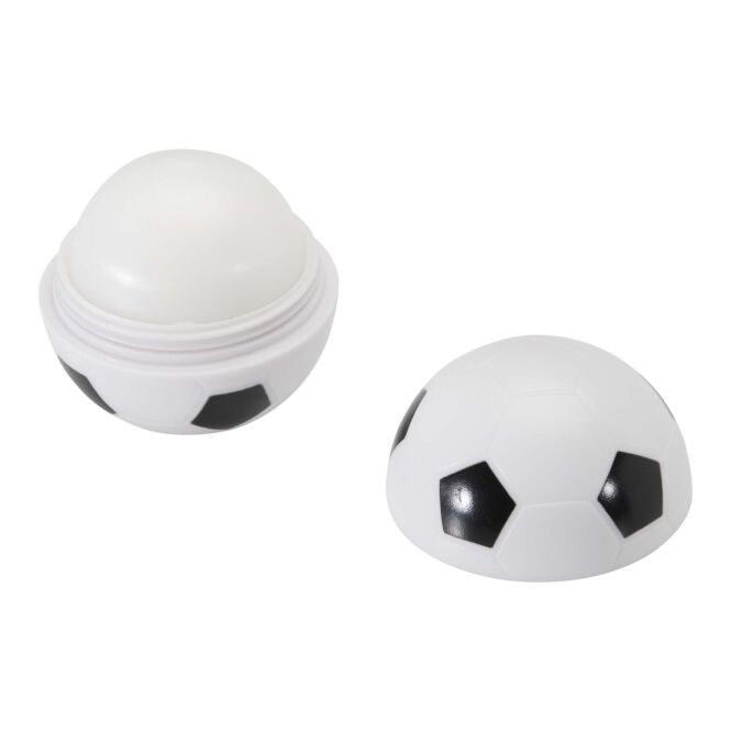 Werbeartikel Zuri Fußball Lippenpflege mit Express-Druck – SPF 15 – Schwarz – Kosmetikprodukt für Firmen und Messen