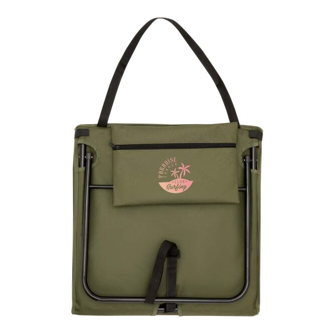 Werbeartikel Strandliege Serene – waldgrün – mit Logo bedruckt 48h Express-Druck für Outdoor-Events und Strand-Promotions