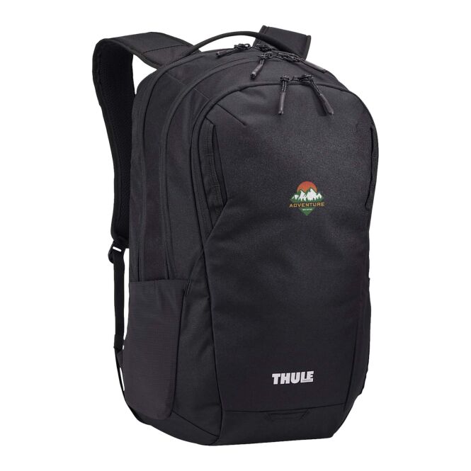 Mitarbeitergeschenk Rucksack Thule Lumion – schwarz – mit 48h Express-Druck 28l nachhaltiger Daypack für das Mitarbeiter-Onboarding