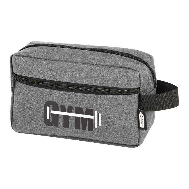 Firmengeschenk Kosmetiktasche Ross – heather grau – mit 48h Express-Druck 1,5 l nachhaltiger Kulturbeutel für Geschäftsreisen