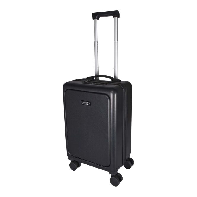 Firmengeschenk Reisegepäck Rover Pro – schwarz – mit 48h Express-Gravur 40 L nachhaltiger, robuster Koffer für Geschäftsreisen