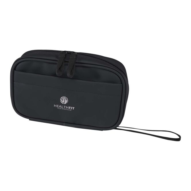 Werbeartikel Resi Plus Tech-Tasche mit Express-Logodruck – 1 Liter – Schwarz – Organisationstasche für Büro und Business