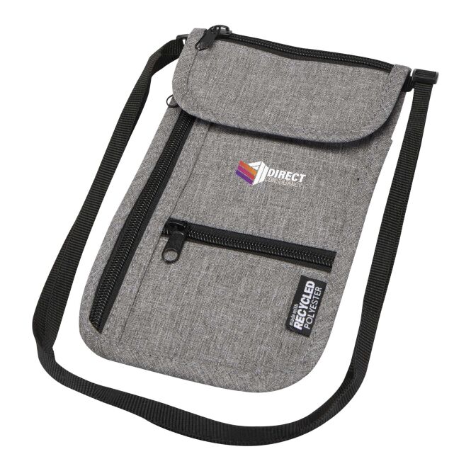 Werbeartikel Ross Reisetasche mit Express-Logodruck – Heather grau – smarte Geltasche für Geschäftsreisen